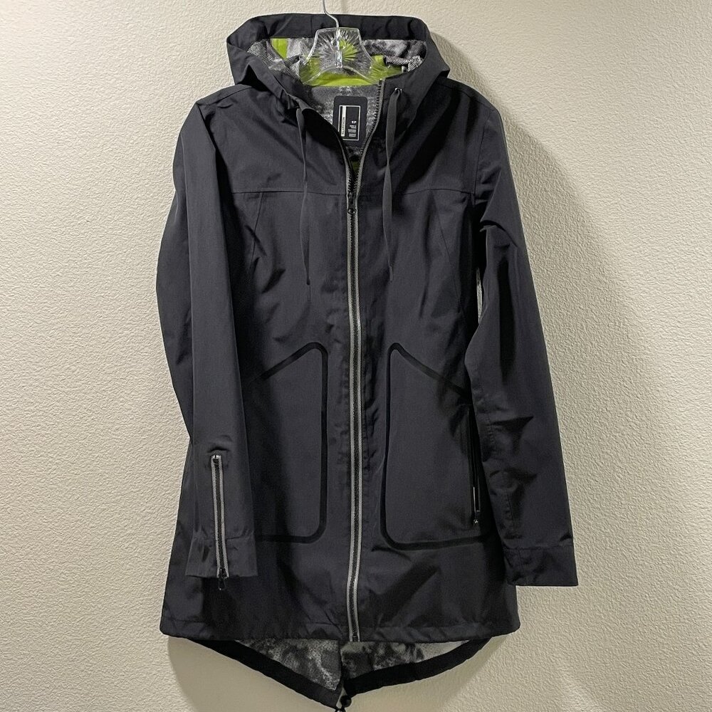 (NEW) MONDETTA Lightweight Wind/Rain Breaker Hooded Jacket, Charcoal - S/P